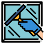 Window and glass cleaning icon