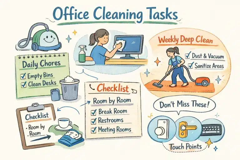office cleaning list task by task guide free