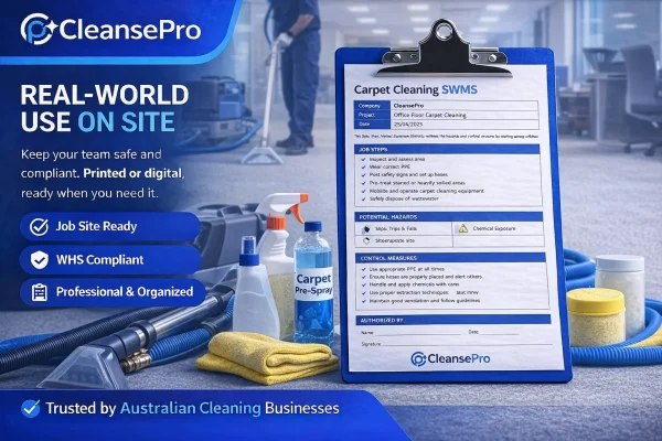 Carpet Cleaning SWMS | Safe Work Method Statement Australia
