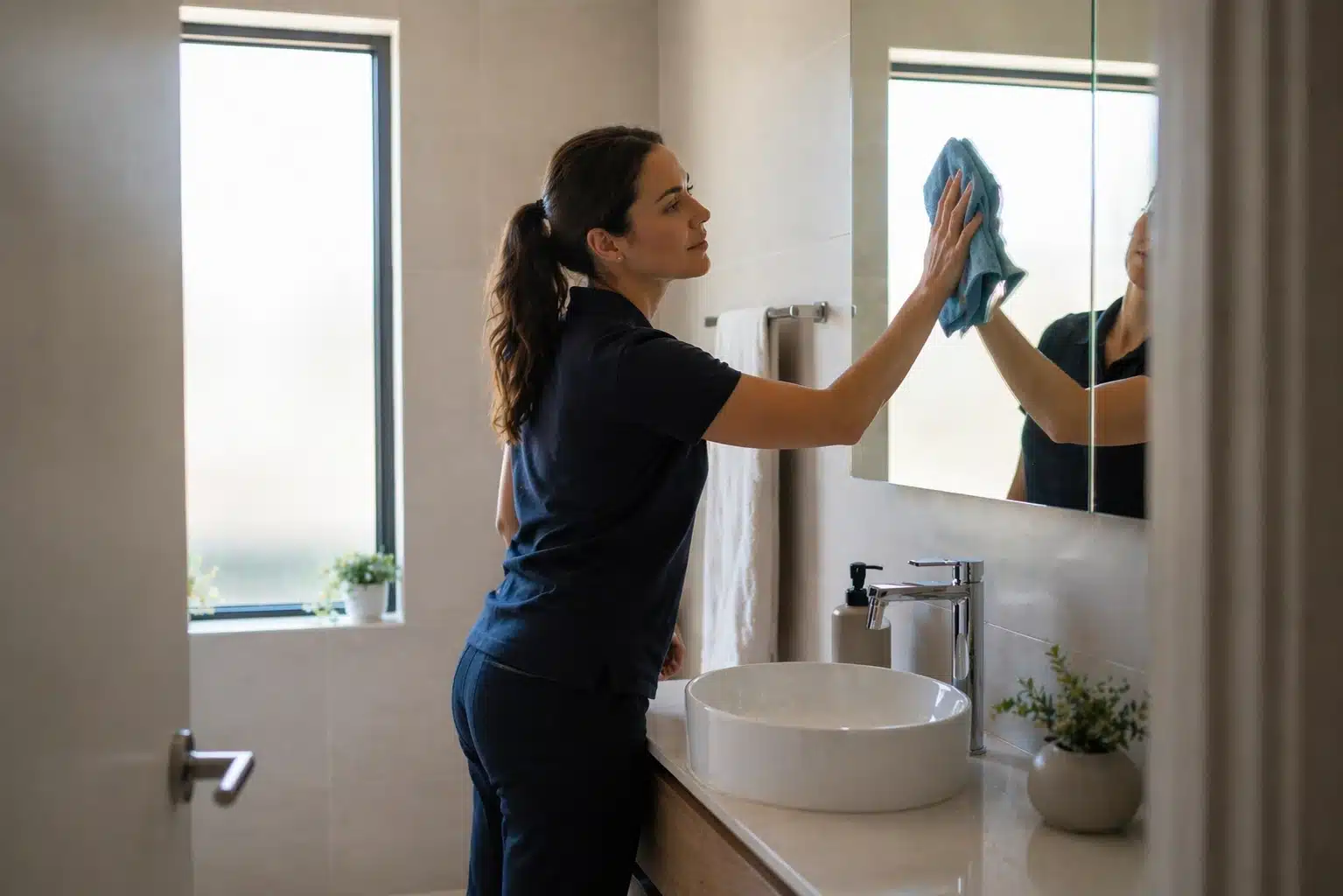 CleansePro bathroom detail clean for a Gold Coast bond clean