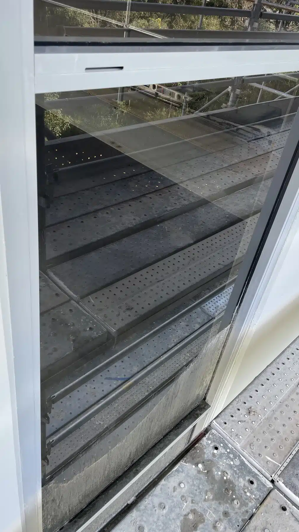 After photo of cleaned construction glass following a Gold Coast builders window clean