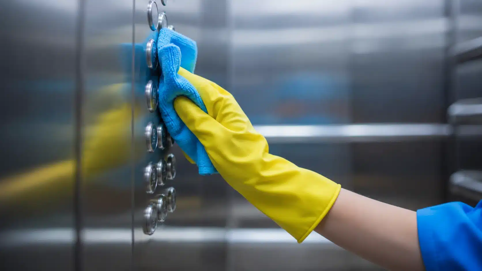 Commercial Cleaning Gold Coast 3 Cleaning an elevator in a strata building
